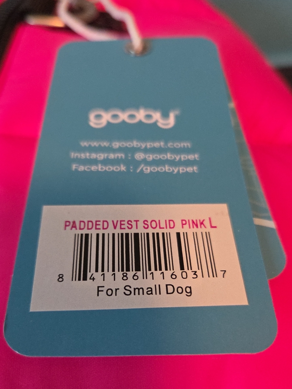 Gooby Padded Dog Vest in Solid Pink - Small